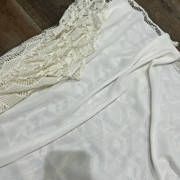 PATBO crochet top and skirt set in ivory - Picture 4 of 8